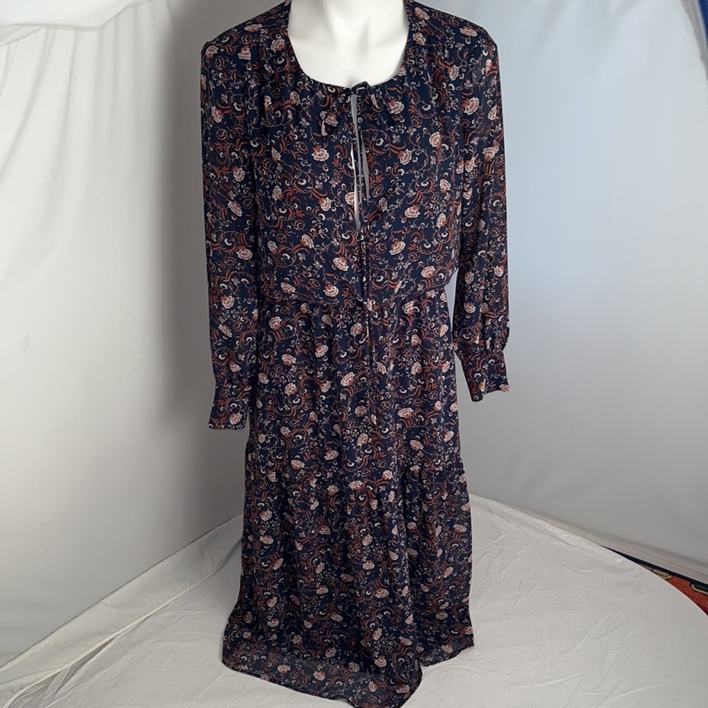 WAYF boho dress in navy floral M - Picture 3 of 11